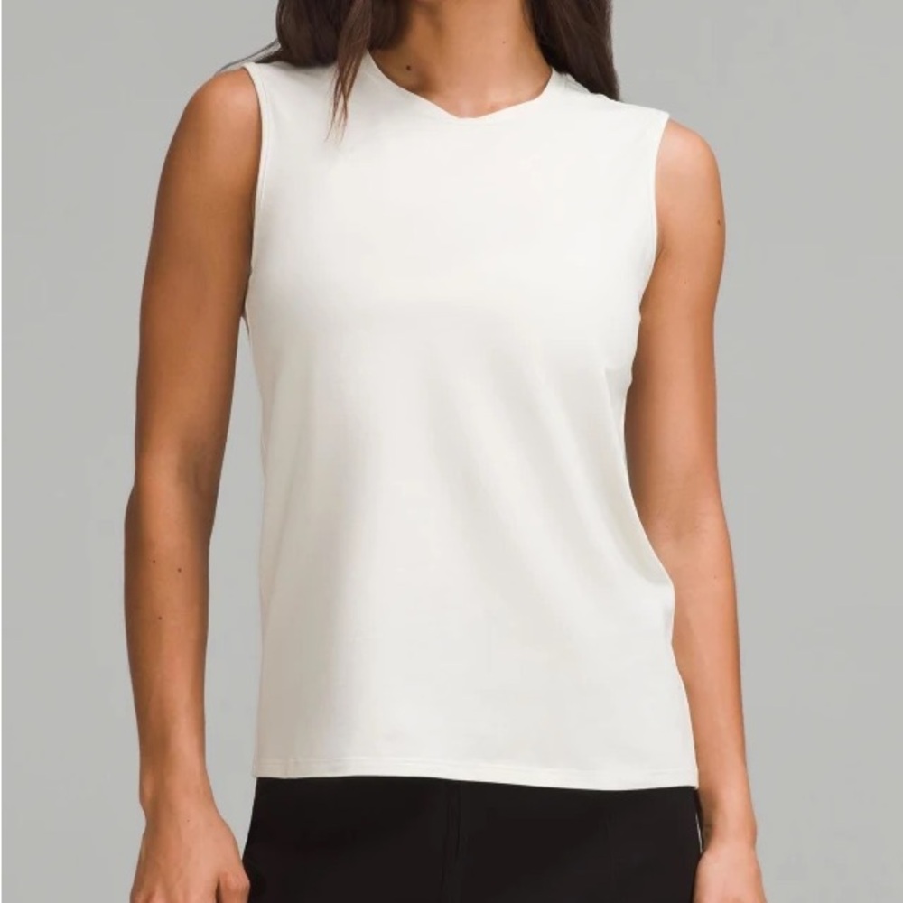 Lululemon Athletica Love Organic Cotton White Crewneck Tank Top Size: S NWT - Picture 4 of 8